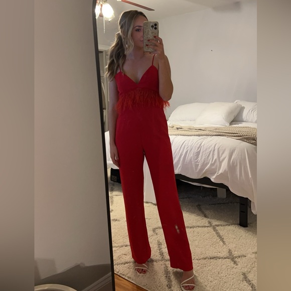 Red Saylor Krysta Jumpsuit - Picture 2 of 2